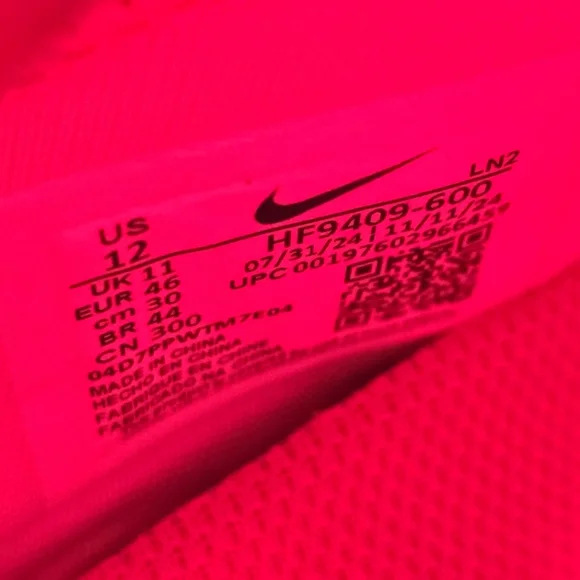 Nike Zoom Air Vapor 1 NRG Football Cleats Red Black Men's Size 12 HF9409-600 New